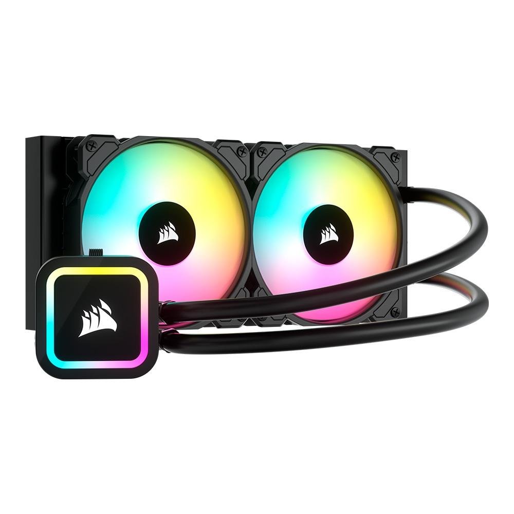 Water Cooler Corsair H100x RGB Elite, RGB, 240mm, AMD/Intel, Preto - CW-9060065-WW2 Water Cooler Corsair H100x RGB Elite, RGB, 240mm, AMD/Intel, Preto - CW-9060065-WW2