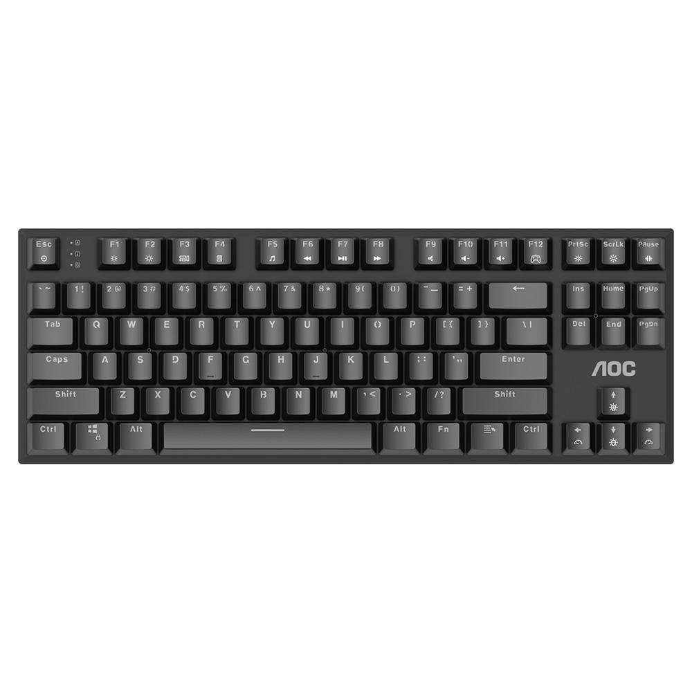 Imagem 9 de 11 do produto Teclado Mecânico Gamer AOC GK450, LED Rainbow, switch Red, N-Key Rollover e 100% Anti-Ghosting, US - GK450BR/FG