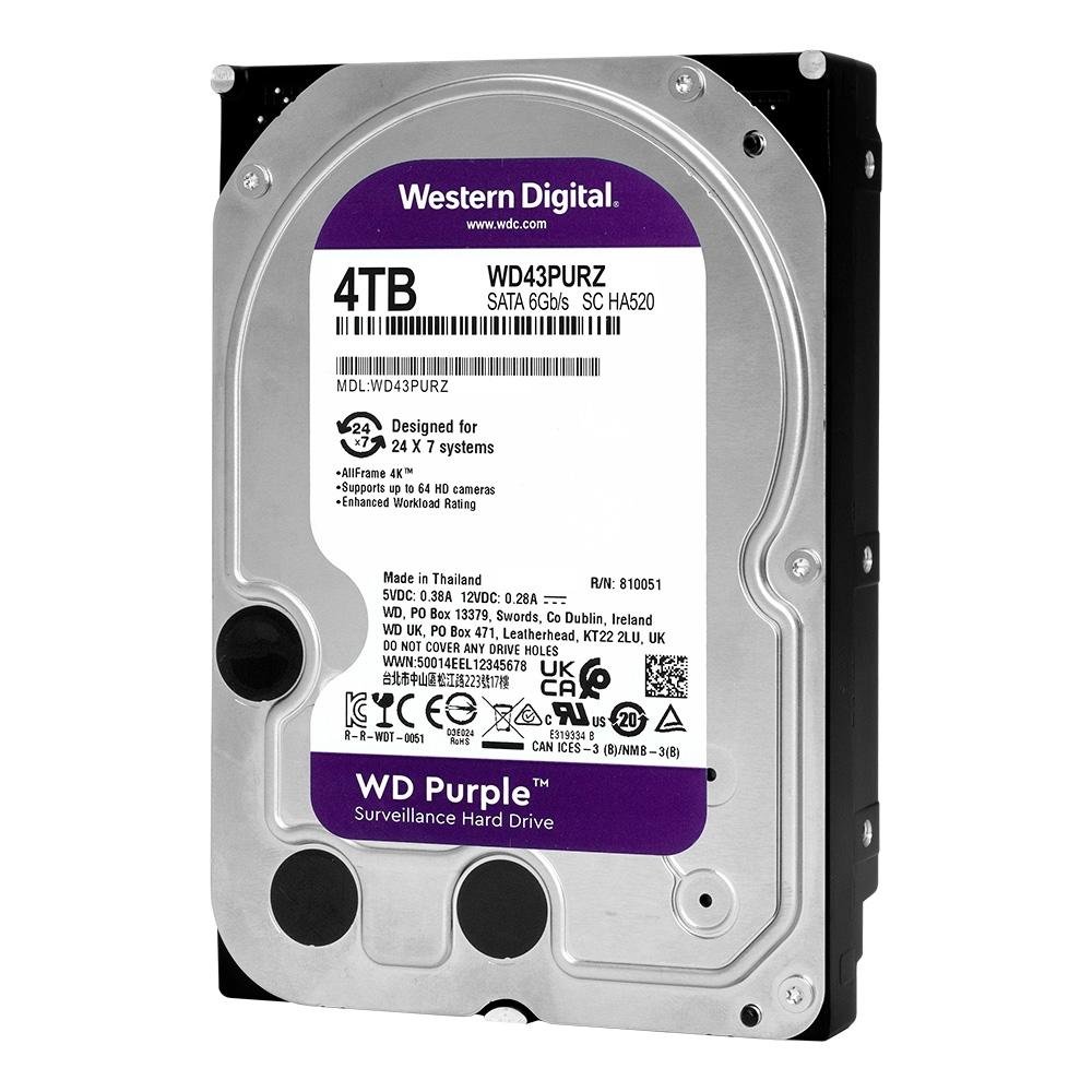 HD WD 4TB Purple, 3.5' | KaBuM!