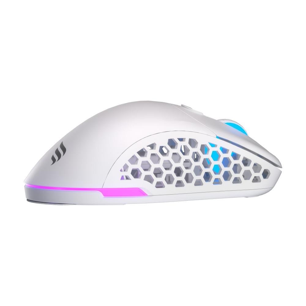 Imagem 2 de 7 do produto Mouse Gamer Sem Fio Fallen Morcego, RGB, 6400 DPI, 6 Botões, Wireless, Branco - MO-FN-MO-WL-BR
