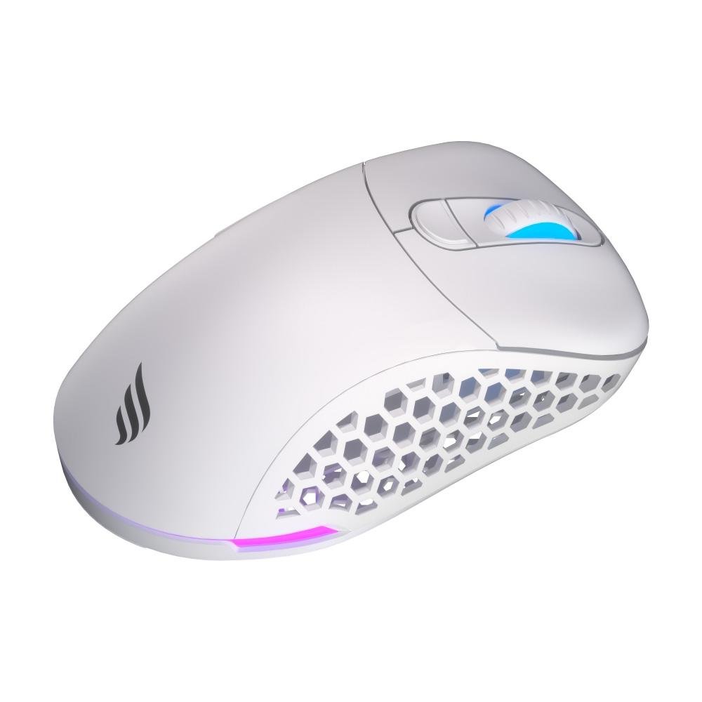 Imagem 4 de 7 do produto Mouse Gamer Sem Fio Fallen Morcego, RGB, 6400 DPI, 6 Botões, Wireless, Branco - MO-FN-MO-WL-BR