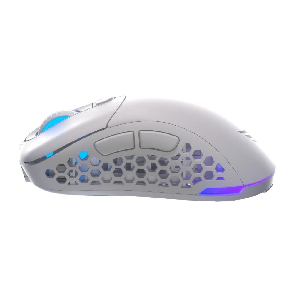Imagem 3 de 7 do produto Mouse Gamer Sem Fio Fallen Morcego, RGB, 6400 DPI, 6 Botões, Wireless, Branco - MO-FN-MO-WL-BR
