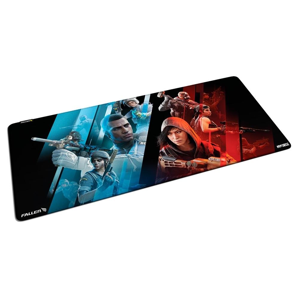 Imagem 2 de 4 do produto Mousepad Gamer Fallen Rainbow6, Speed+ Estendido 900x400mm - MP-R6-SM-ES