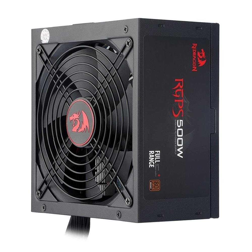 Imagem 2 de 7 do produto Fonte Redragon RGPS, 500W, 80 Plus Bronze, Sem Cabo, Preto - GC-PS001-1