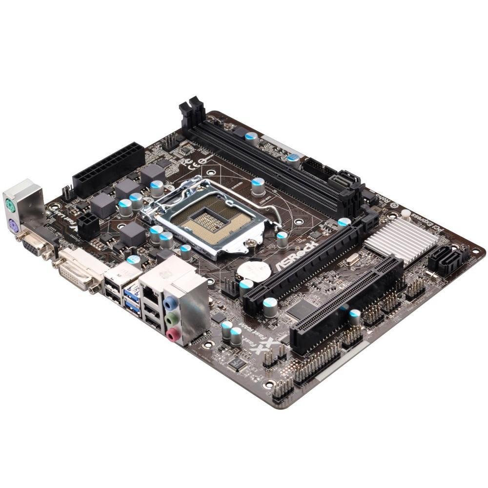 Placa-Mãe ASRock p/ Intel LGA 1155 mATX B75M-DGS R2.0 D-Sub, DVI-D