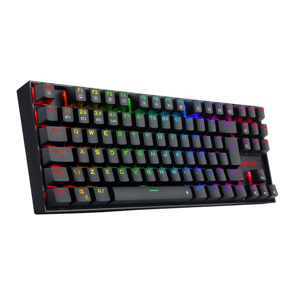 Teclado Sem Fio Mecânico Gamer ( Balão.info) Pro, RGB, Wireless e Bluetooth, Switch Blue, Preto - K552RGB-BRS-B (PT BLUE - foto 6