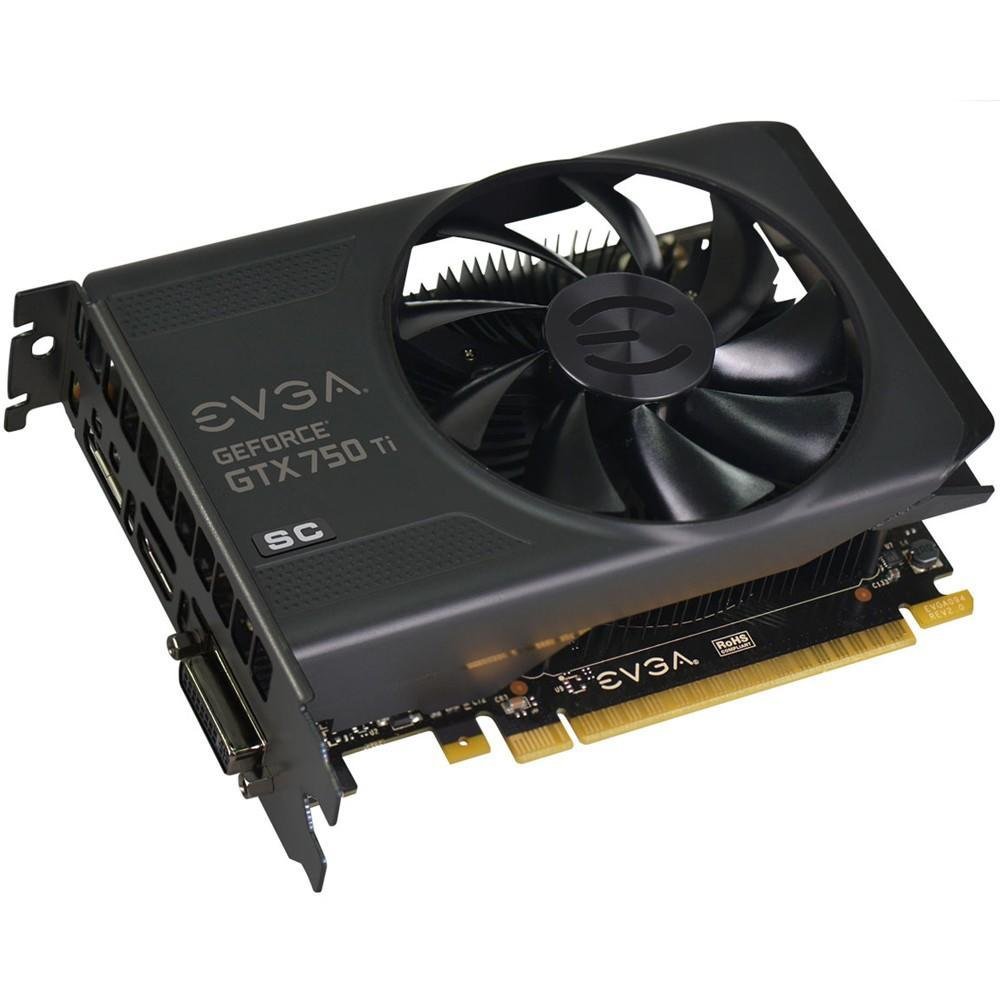 Placa de Vídeo VGA NVIDIA EVGA GEFORCE GTX 750 TI 2GB SC DDR5 128 bits PCI-E 3.0 02G-P4-3753-KR