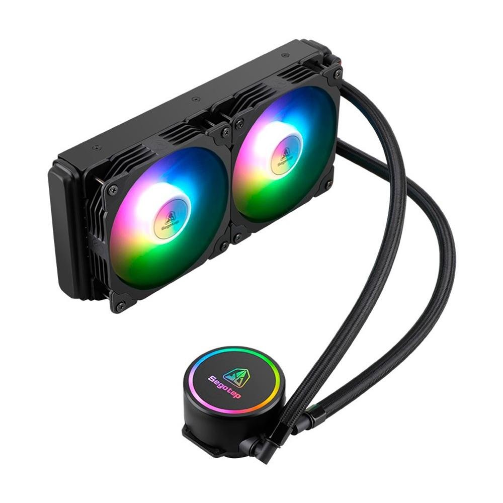 Imagem 4 de 5 do produto Water Cooler Segotep Becool, ARGB, 240mm, AMD/Intel, Preto - SEG-WC-BC240BC240A-WW