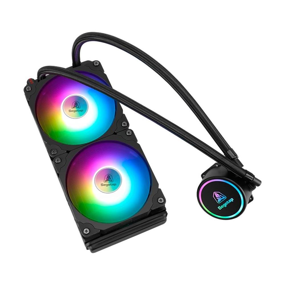 Imagem 5 de 5 do produto Water Cooler Segotep Becool, ARGB, 240mm, AMD/Intel, Preto - SEG-WC-BC240BC240A-WW
