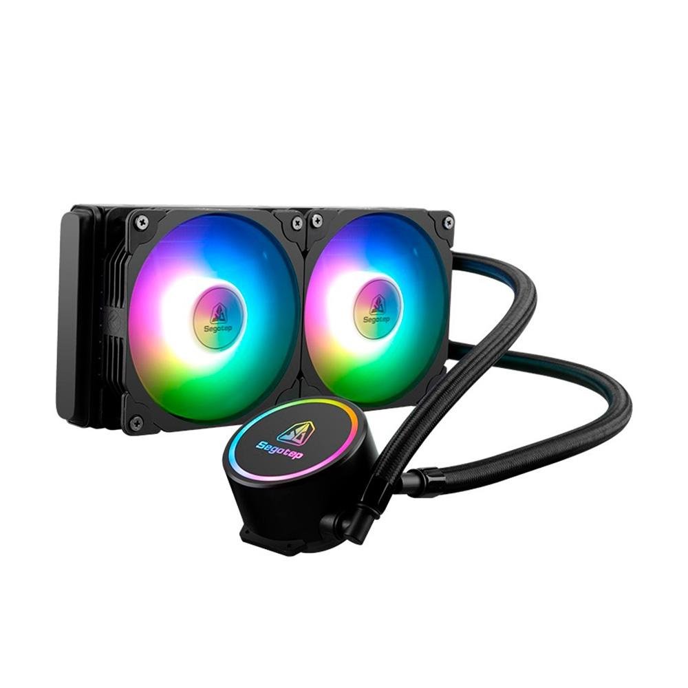 Imagem 3 de 5 do produto Water Cooler Segotep Becool, ARGB, 240mm, AMD/Intel, Preto - SEG-WC-BC240BC240A-WW