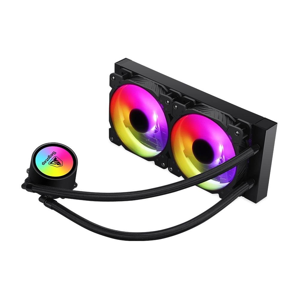 Imagem 3 de 5 do produto Water Cooler Segotep Beiced, ARGB 240mm, AMD/Intel, Preto - SEG-WC-BEL240B-WW