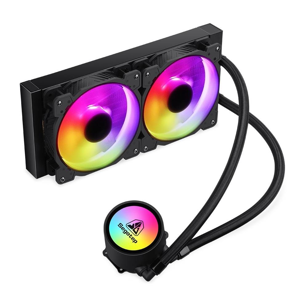 Imagem 2 de 5 do produto Water Cooler Segotep Beiced, ARGB 240mm, AMD/Intel, Preto - SEG-WC-BEL240B-WW