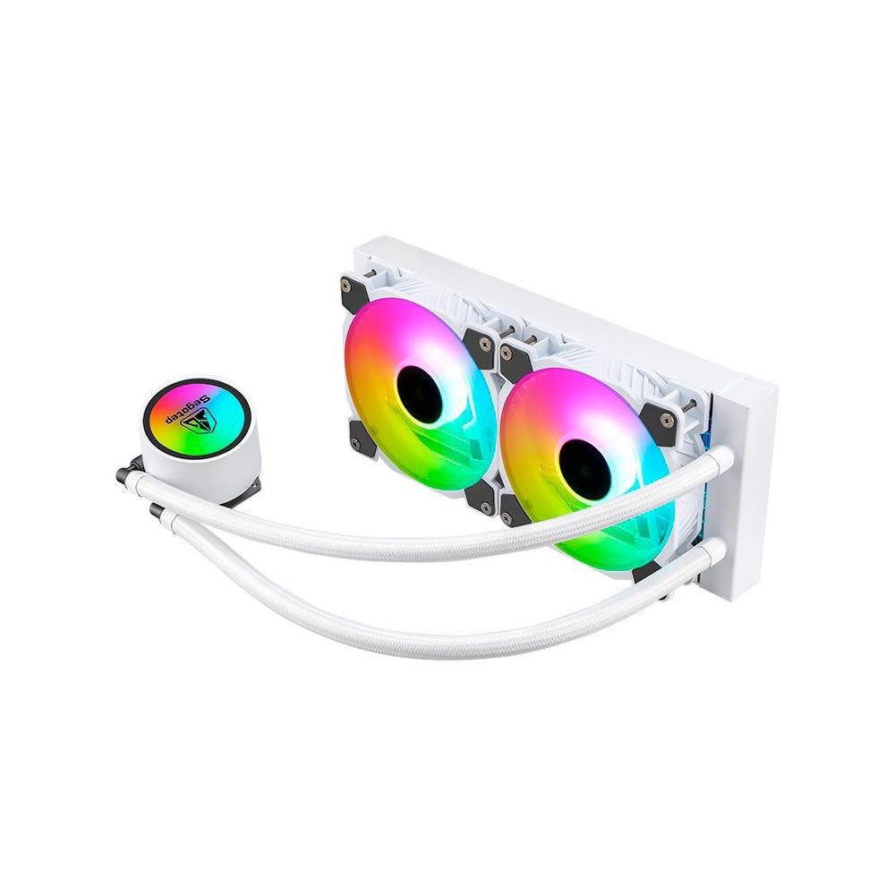 Imagem 2 de 4 do produto Water Cooler Segotep Beiced, ARGB, 240mm, AMD/Intel, Branco - SEG-WC-BEL360W-WW