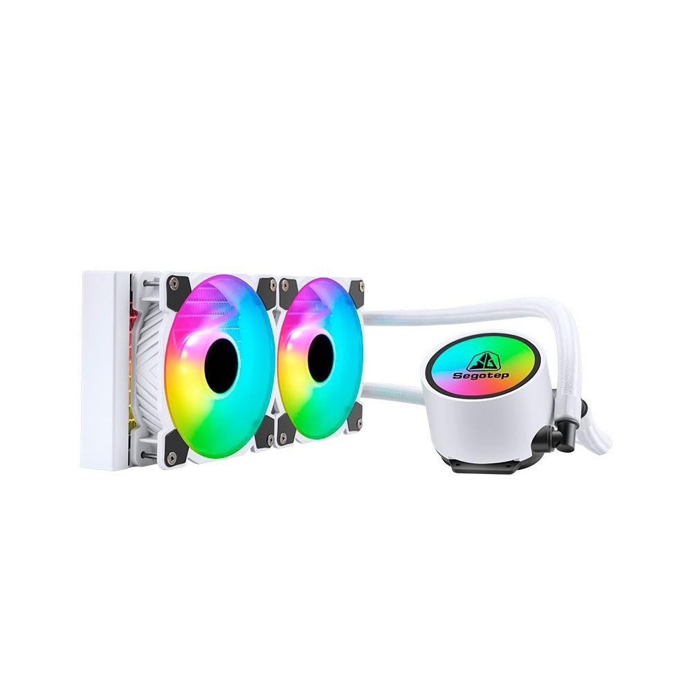 Imagem 3 de 4 do produto Water Cooler Segotep Beiced, ARGB, 240mm, AMD/Intel, Branco - SEG-WC-BEL360W-WW
