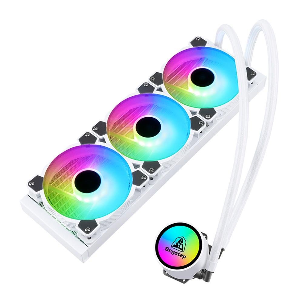 Imagem 4 de 5 do produto Water Cooler Segotep Beiced, ARGB, 360mm, AMD/Intel, Branco - SEG-WC-BEL360W-WW