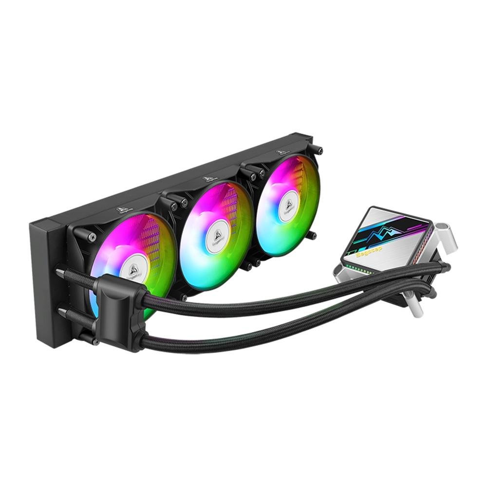 Imagem 2 de 7 do produto Water Cooler Segotep KL, ARGB, 360mm, AMD/Intel, Preto - SEG-WC-BC360KL360B-WW