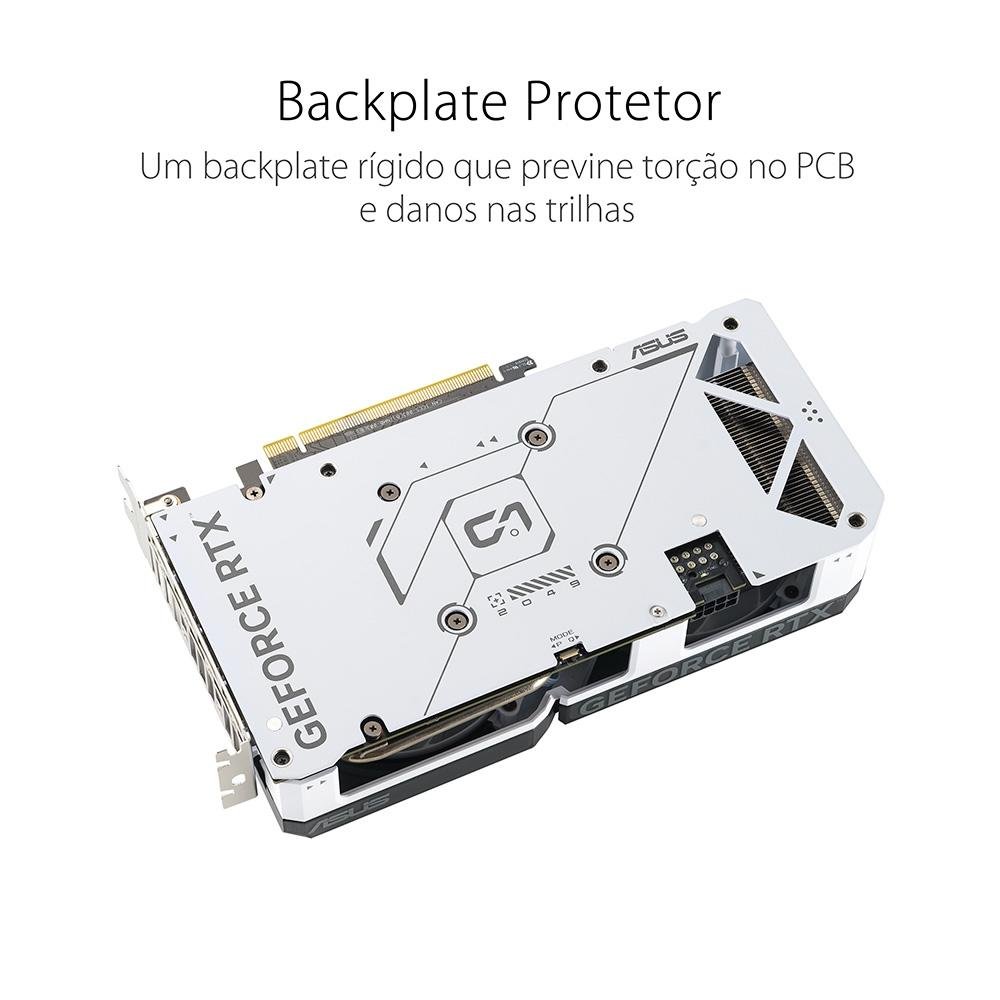 Placa de Vídeo RTX 4060 Dual OC 8G White NVIDIA GeForce, 8GB, GDDR6, DLSS, Ray Tracing, G-Sync - 90YV0JC2-M0NA00