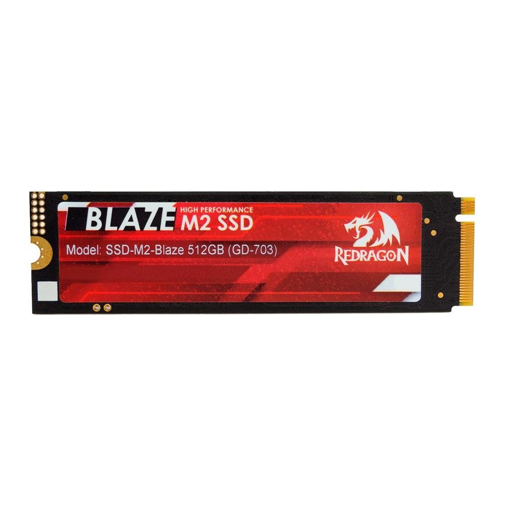 Imagem 3 de 4 do produto SSD Redragon 512GB, M2 2280 PCIe, Leitura 7050MB/s e Gravação 4200MB/s - GD-703