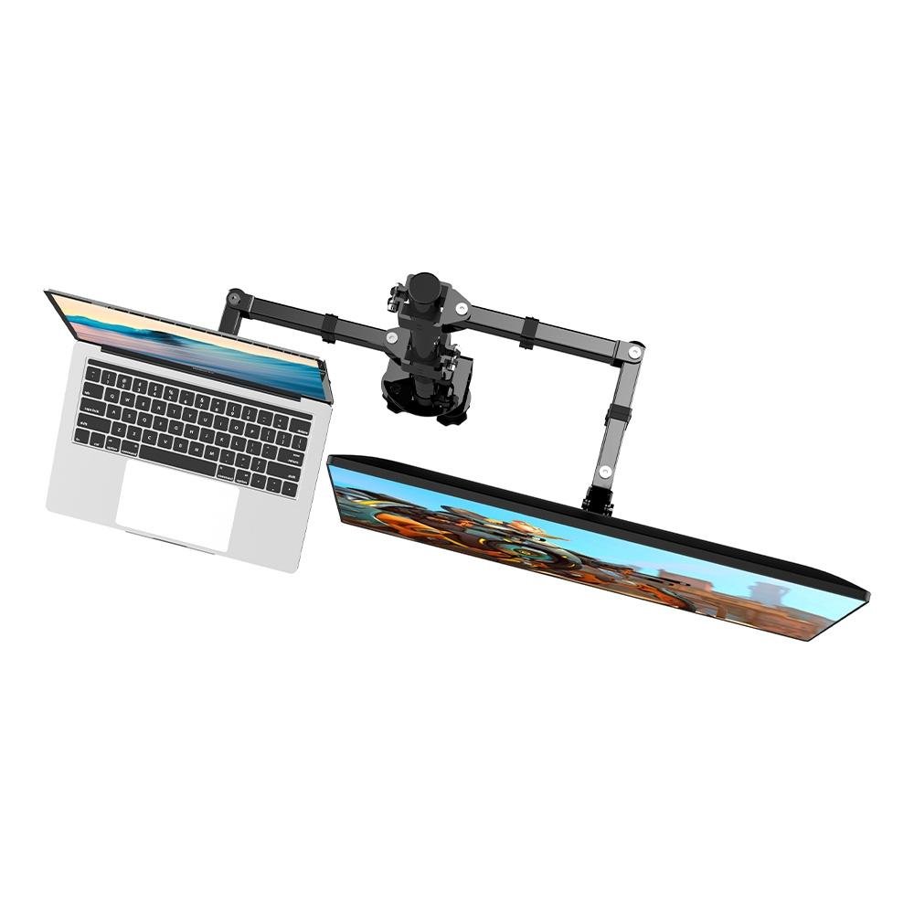 Suporte Duplo para Monitor e Notebook Balão.info Essentials + Balão.info Gaming, Articulado, Monitores de 13 a 32 polegadas - KESME120PT - view 3