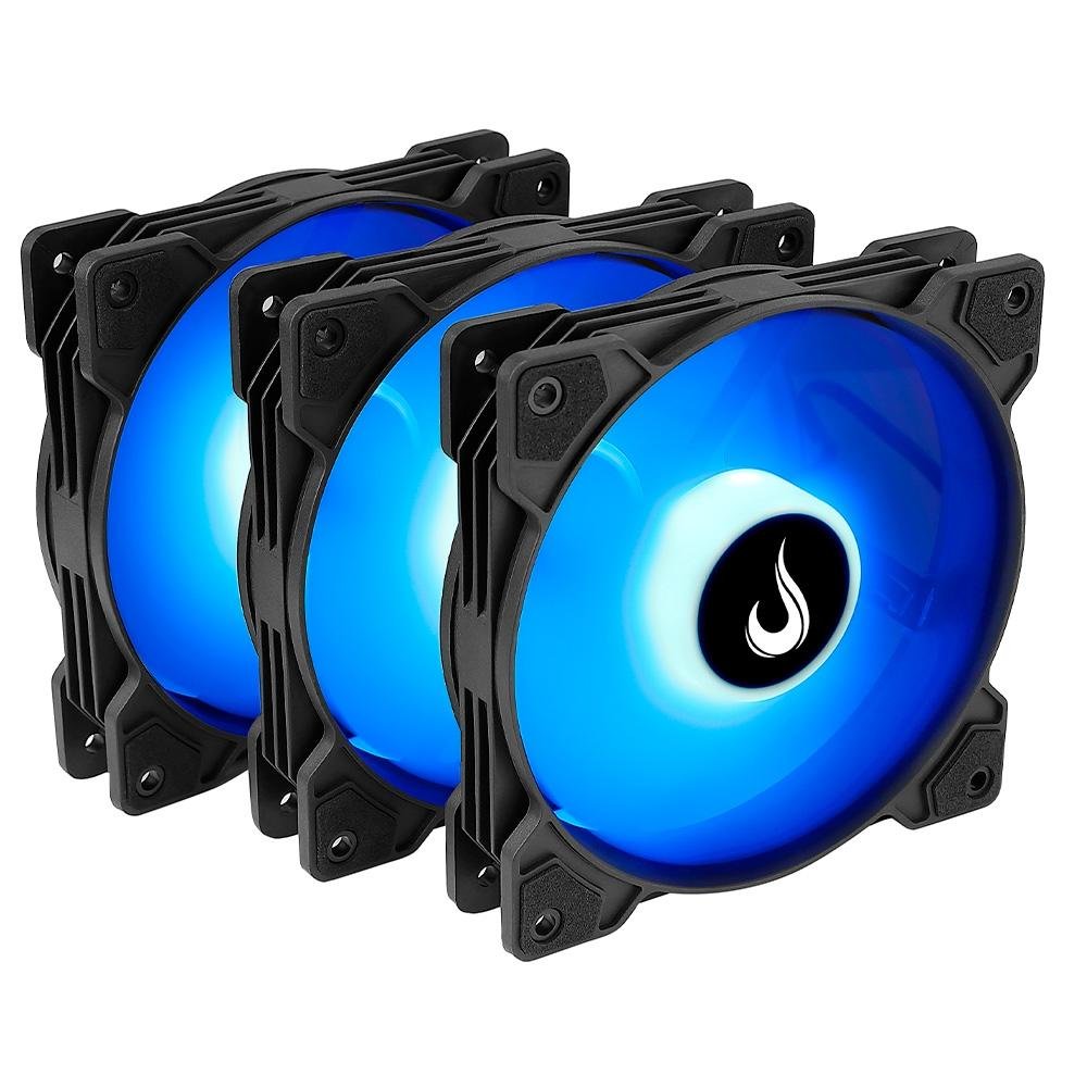 Kit com 3 Ventoinhas Rise Mode X, 120mm, Led ARGB, Preto - RM-XLD-01-ARGB - view 2