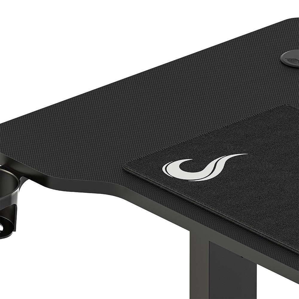 Imagem 7 de 8 do produto Mesa Gamer RGB Rise Mode, Desk 07, Suporte para Copos, Suporte para Headset, Preto - RM-TB-07-BK