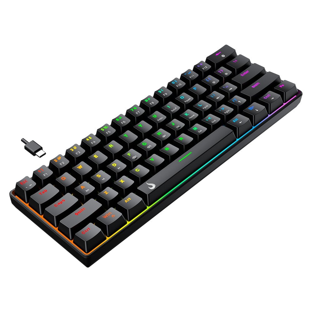 Teclado Mecânico Gamer Rise Mode GM1 Black, RGB, Switch Outemu Red - RM-TCM-GM1-BRED - view 4