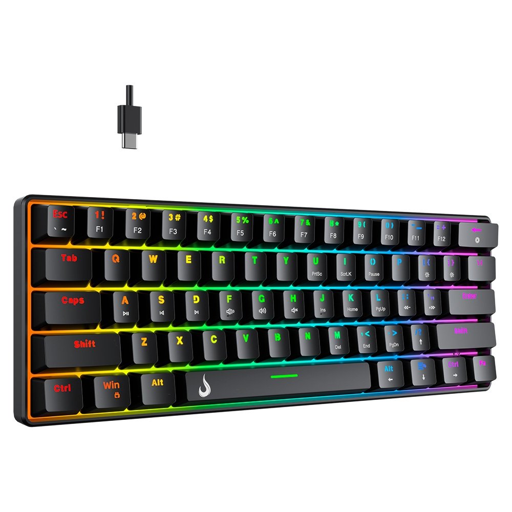 Teclado Mecânico Gamer Rise Mode GM1 Black, RGB, Switch Outemu Red - RM-TCM-GM1-BRED - view 2