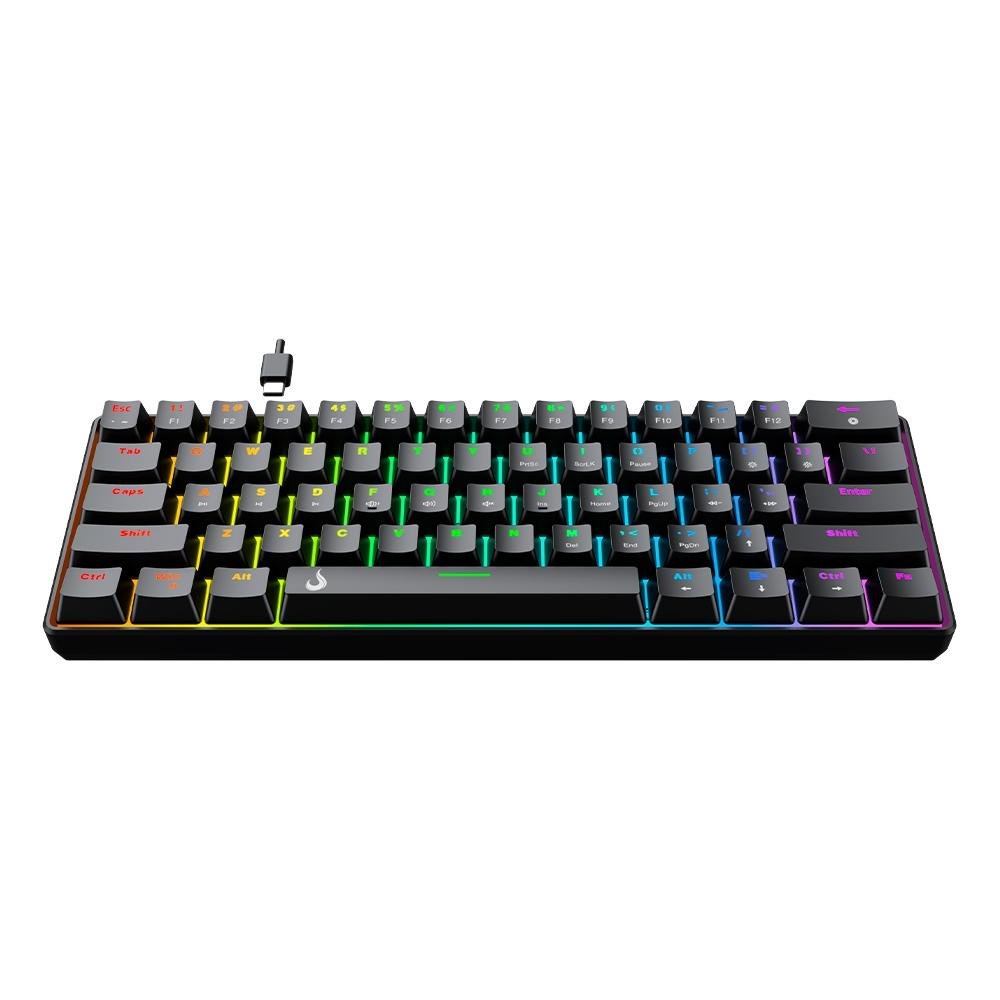 Imagem 2 de 6 do produto Teclado Mecânico Gamer Rise Mode GM1 Black, RGB, Switch Outemu Blue - RM-TCM-GM1-BBLUE