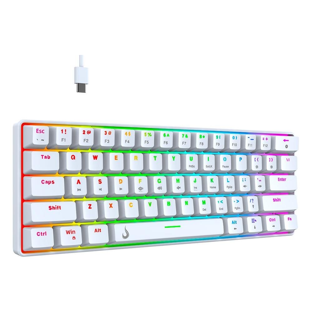 Teclado Mecânico Gamer Rise Mode GM1 White, RGB, Switch Outemu Blue - RM-TCM-GM1-WBLUE - view 3