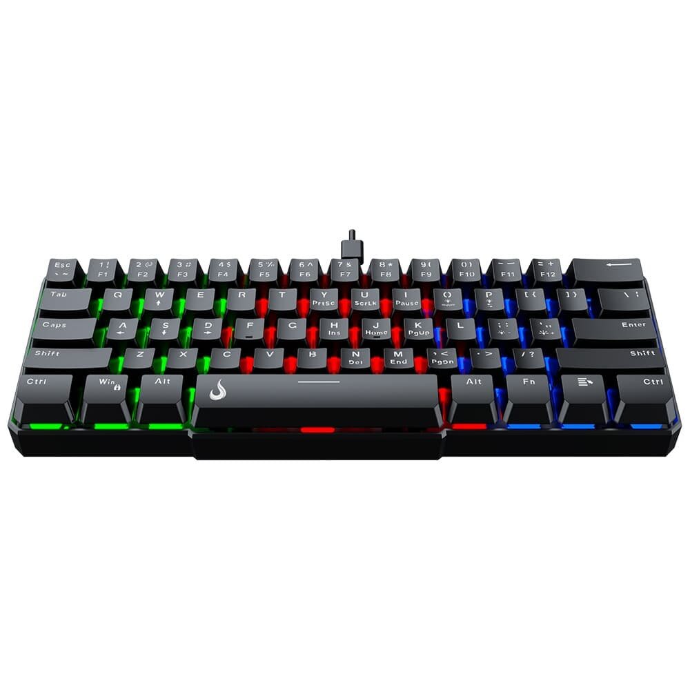 Teclado Semi Mecânico Gamer Rise Mode G2 Mini, RGB, USB-C, Layout 60%, Preto - RM-TG-02-B Teclado Semi Mecânico Gamer Rise Mode G2 Mini, RGB, USB-C, Layout 60%, Preto - RM-TG-02-B