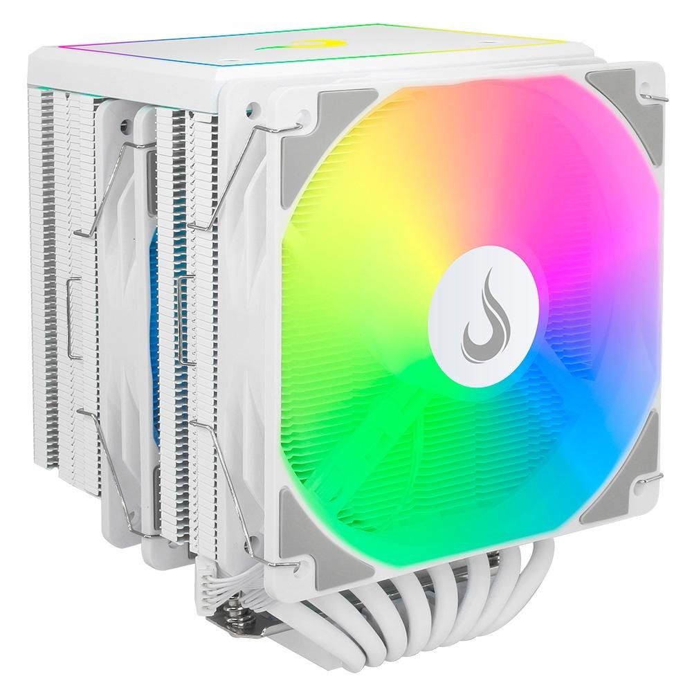 Imagem 3 de 11 do produto Air Cooler Gamer Rise Mode Storm 8 White, ARGB, AMD/Intel, 120mm, Branco - RM-ACST-ARGB-W