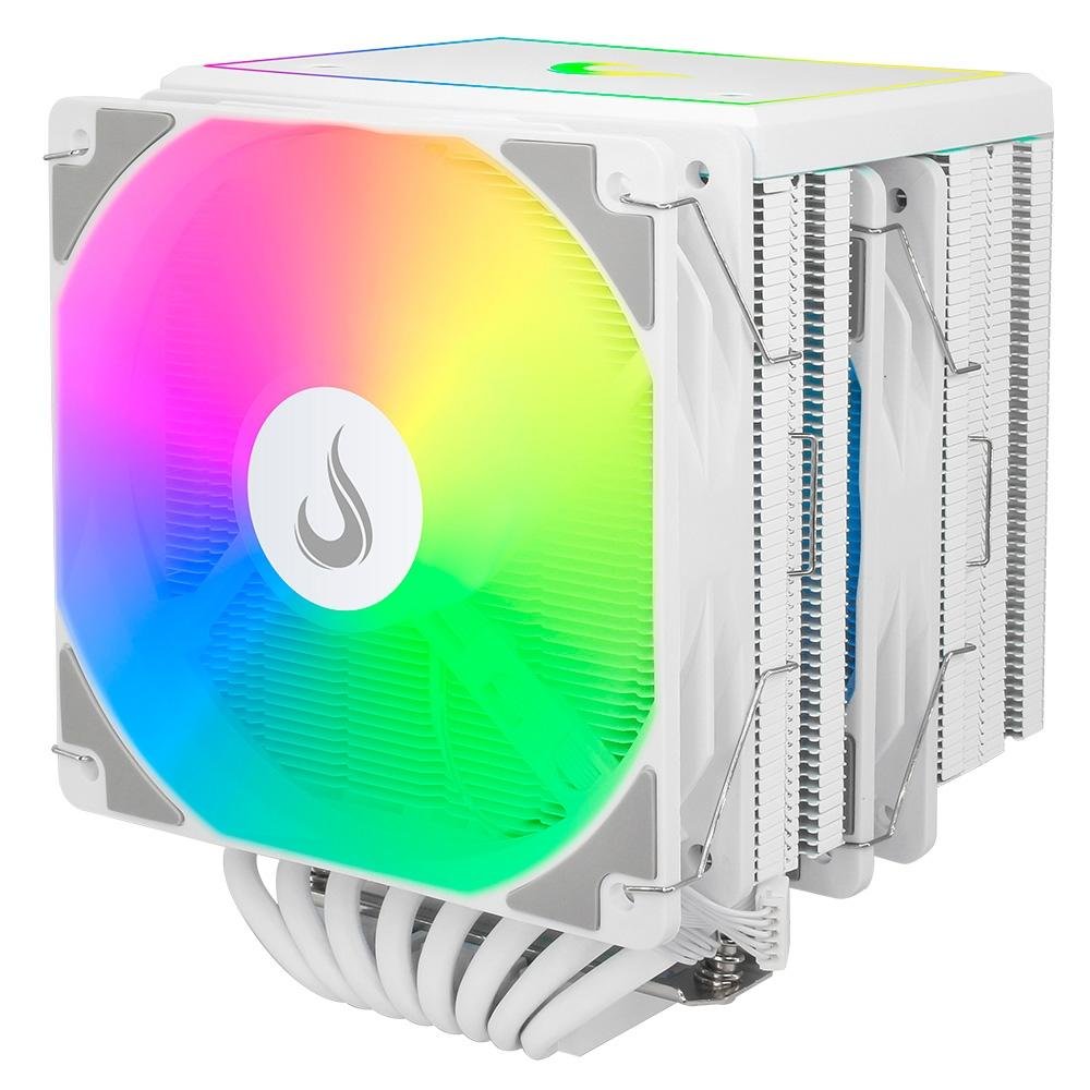 Imagem 2 de 11 do produto Air Cooler Gamer Rise Mode Storm 8 White, ARGB, AMD/Intel, 120mm, Branco - RM-ACST-ARGB-W