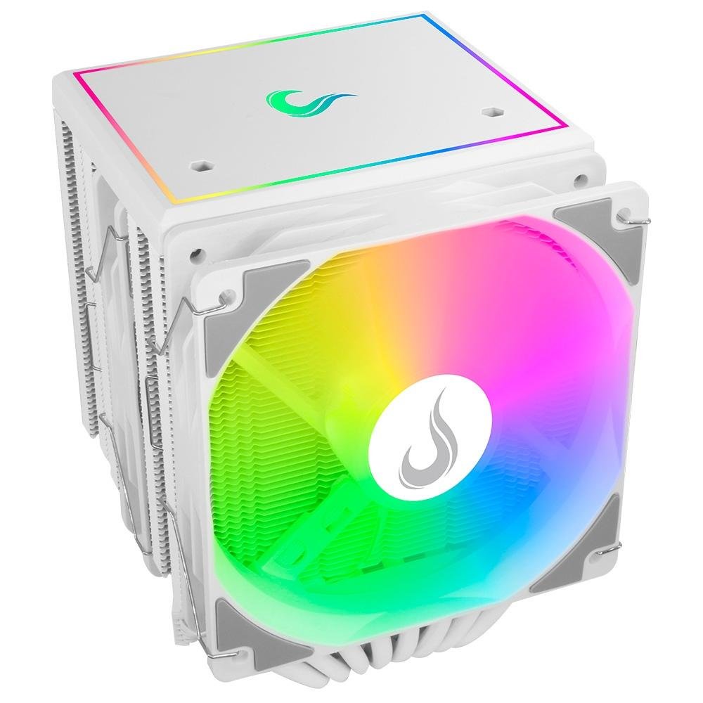 Imagem 5 de 11 do produto Air Cooler Gamer Rise Mode Storm 8 White, ARGB, AMD/Intel, 120mm, Branco - RM-ACST-ARGB-W