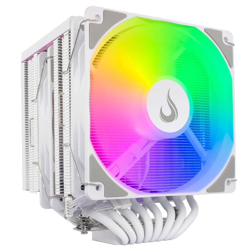 Imagem 4 de 11 do produto Air Cooler Gamer Rise Mode Storm 8 White, ARGB, AMD/Intel, 120mm, Branco - RM-ACST-ARGB-W