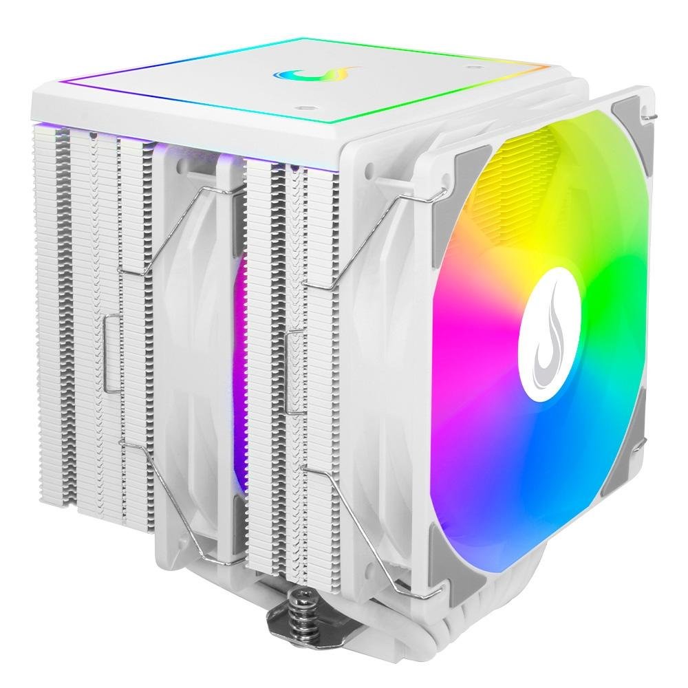 Imagem 6 de 11 do produto Air Cooler Gamer Rise Mode Storm 8 White, ARGB, AMD/Intel, 120mm, Branco - RM-ACST-ARGB-W