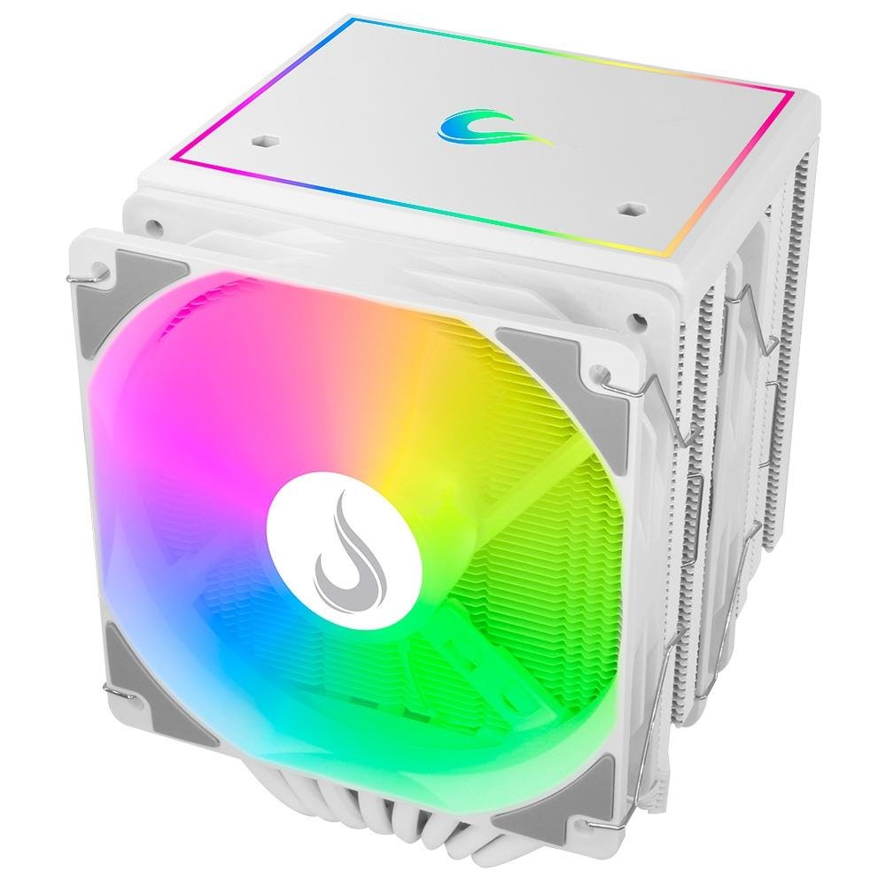 Imagem 8 de 11 do produto Air Cooler Gamer Rise Mode Storm 8 White, ARGB, AMD/Intel, 120mm, Branco - RM-ACST-ARGB-W