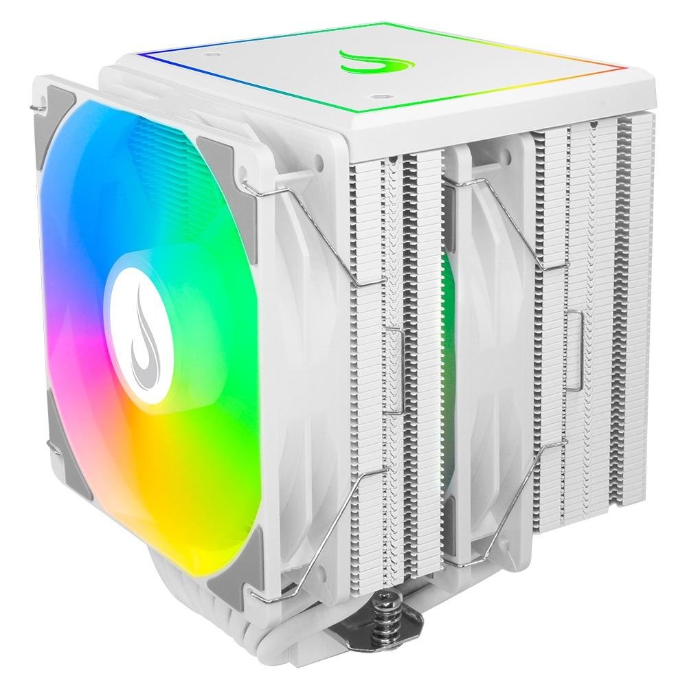 Imagem 9 de 11 do produto Air Cooler Gamer Rise Mode Storm 8 White, ARGB, AMD/Intel, 120mm, Branco - RM-ACST-ARGB-W