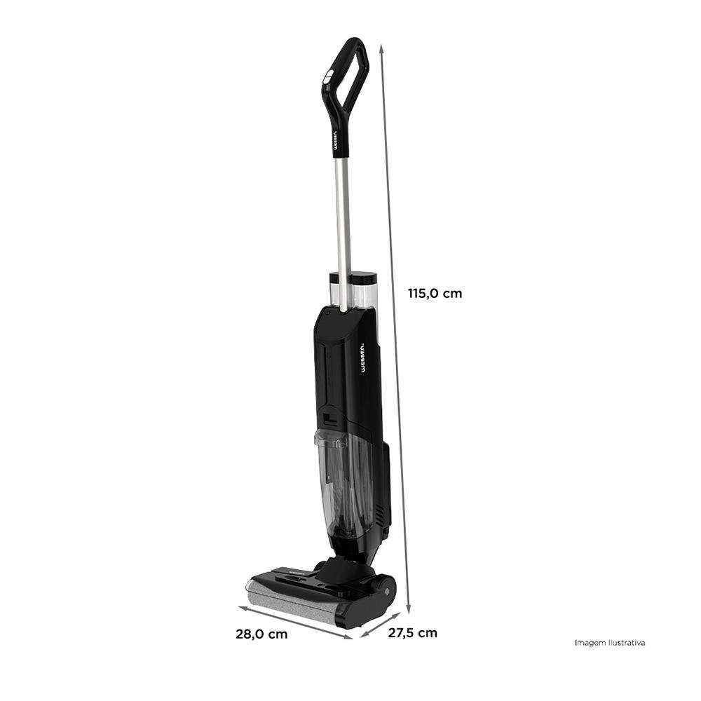 Aspirador Vertical Sem Fio wessen Clean Pro 300, Aspira e Passa Pano, Autolimpante, 4000mAh, Bivolt, Preto - WNAV300PT Aspirador Vertical Sem Fio wessen Clean Pro 300, Aspira e Passa Pano, Autolimpante, 4000mAh, Bivolt, Preto - WNAV300PT