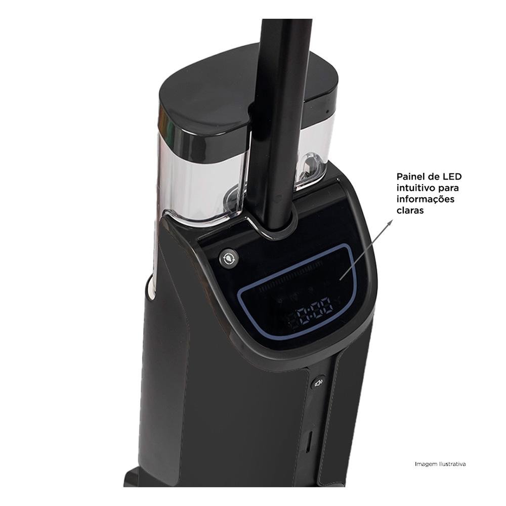 Aspirador Vertical Sem Fio wessen Clean Pro 300, Aspira e Passa Pano, Autolimpante, 4000mAh, Bivolt, Preto - WNAV300PT Aspirador Vertical Sem Fio wessen Clean Pro 300, Aspira e Passa Pano, Autolimpante, 4000mAh, Bivolt, Preto - WNAV300PT