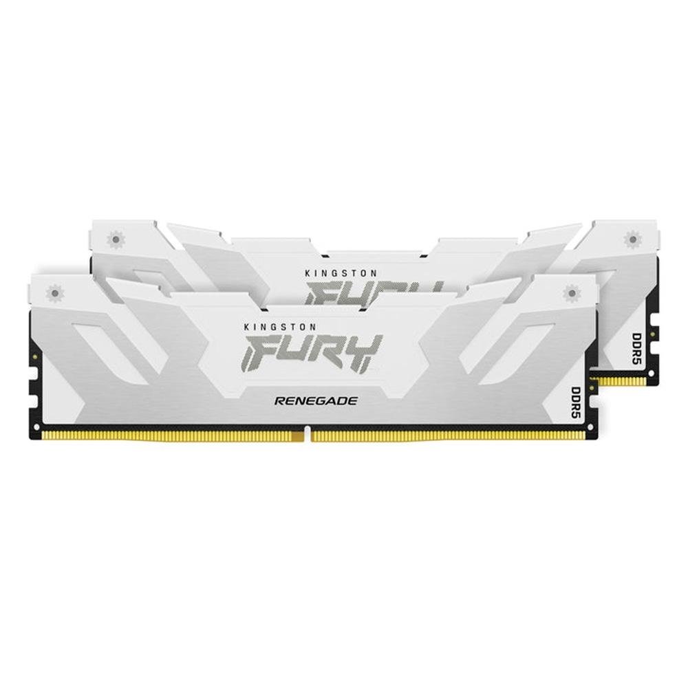 Memória RAM Kingston Fury Renegade, 32GB (2x16GB), 8000MT/s, DDR5, CL38, DIMM, Branco XMP - KF580C38RWK2-32