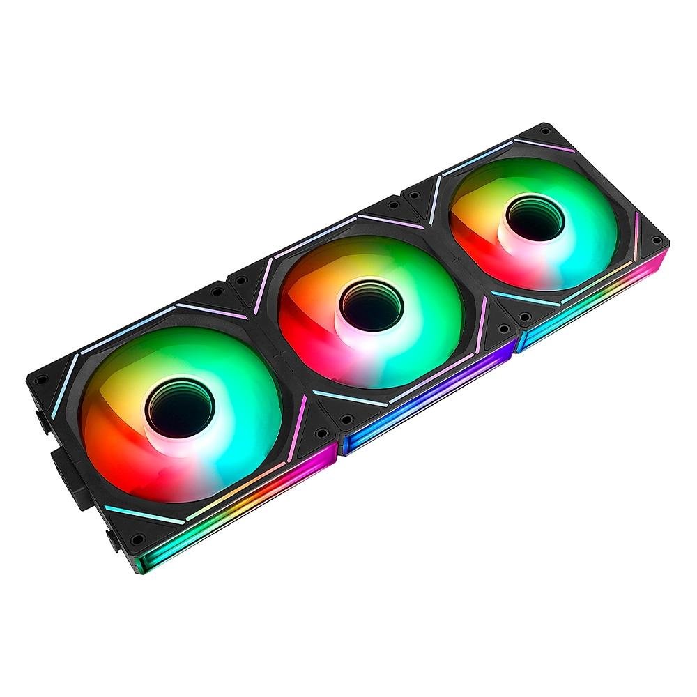 Kit Com 3 Ventoinhas Rise Mode Magneto Pro, 120mm, Led ARGB, Preto - RM-MAPRO-ARGB-B