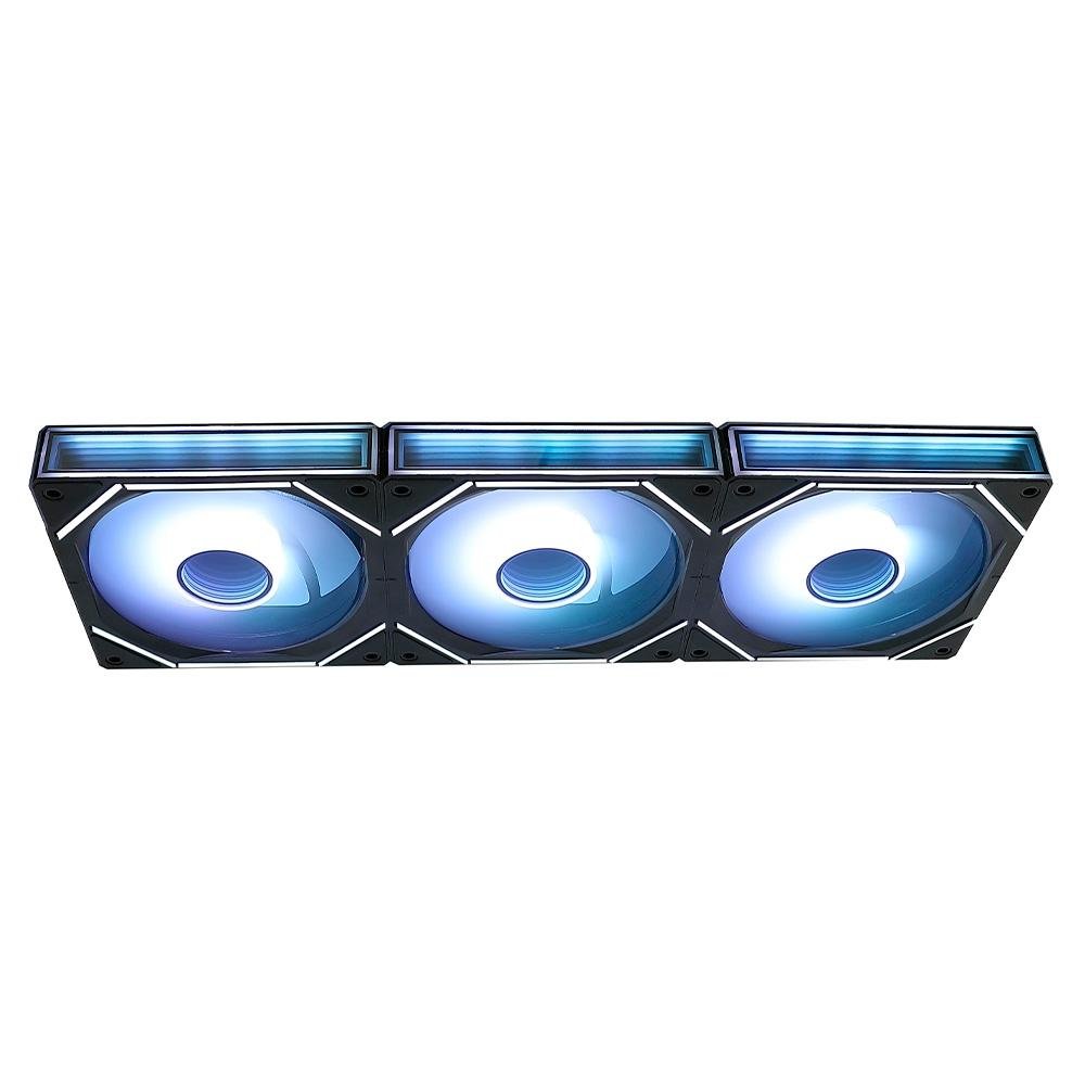 Kit Com 3 Ventoinhas Rise Mode Magneto Pro, 120mm, Led ARGB, Preto - RM-MAPRO-ARGB-B