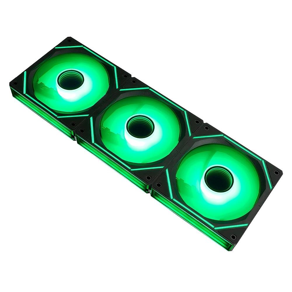 Kit Com 3 Ventoinhas Rise Mode Magneto Pro, 120mm, Led ARGB, Preto - RM-MAPRO-ARGB-B