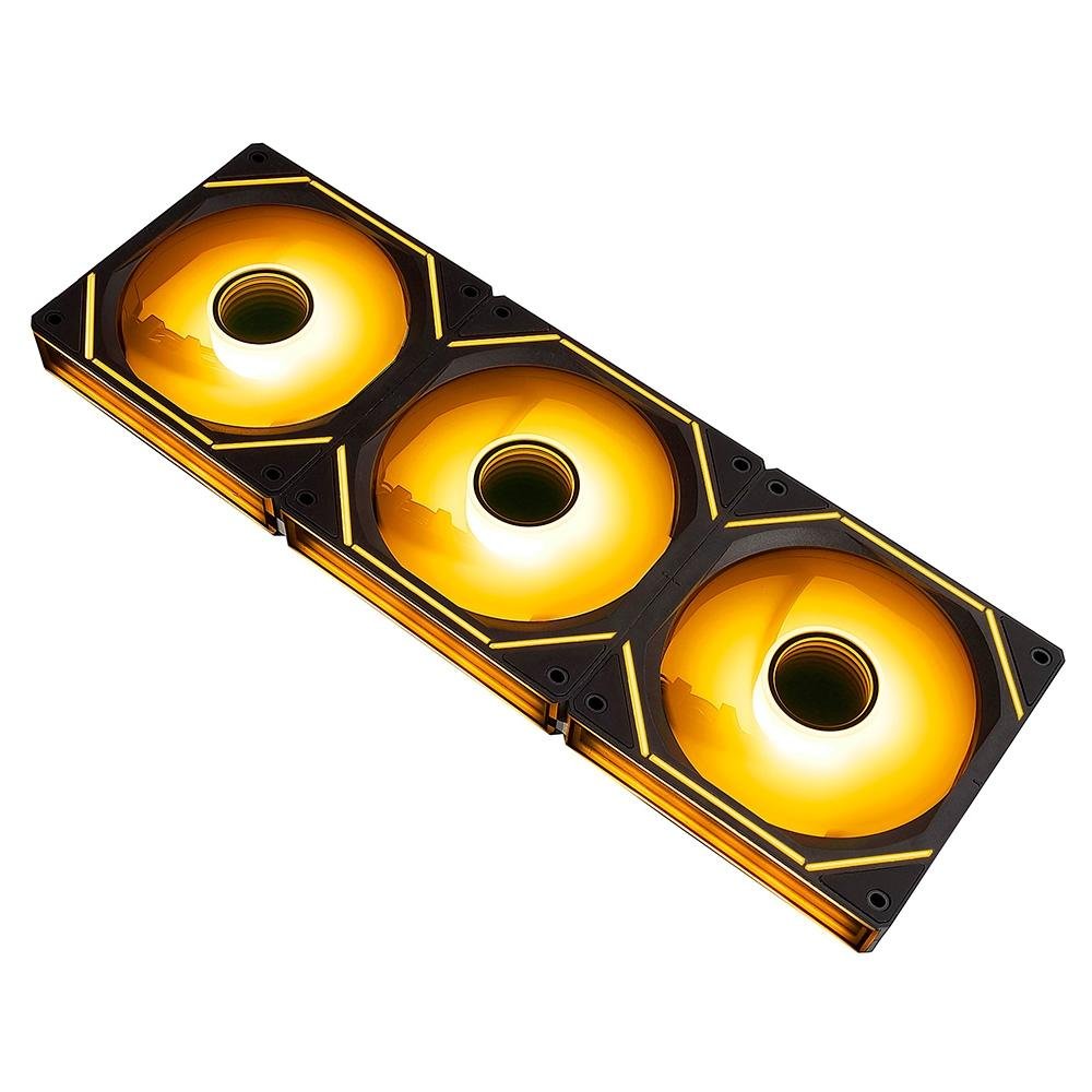 Kit Com 3 Ventoinhas Rise Mode Magneto Pro, 120mm, Led ARGB, Preto - RM-MAPRO-ARGB-B