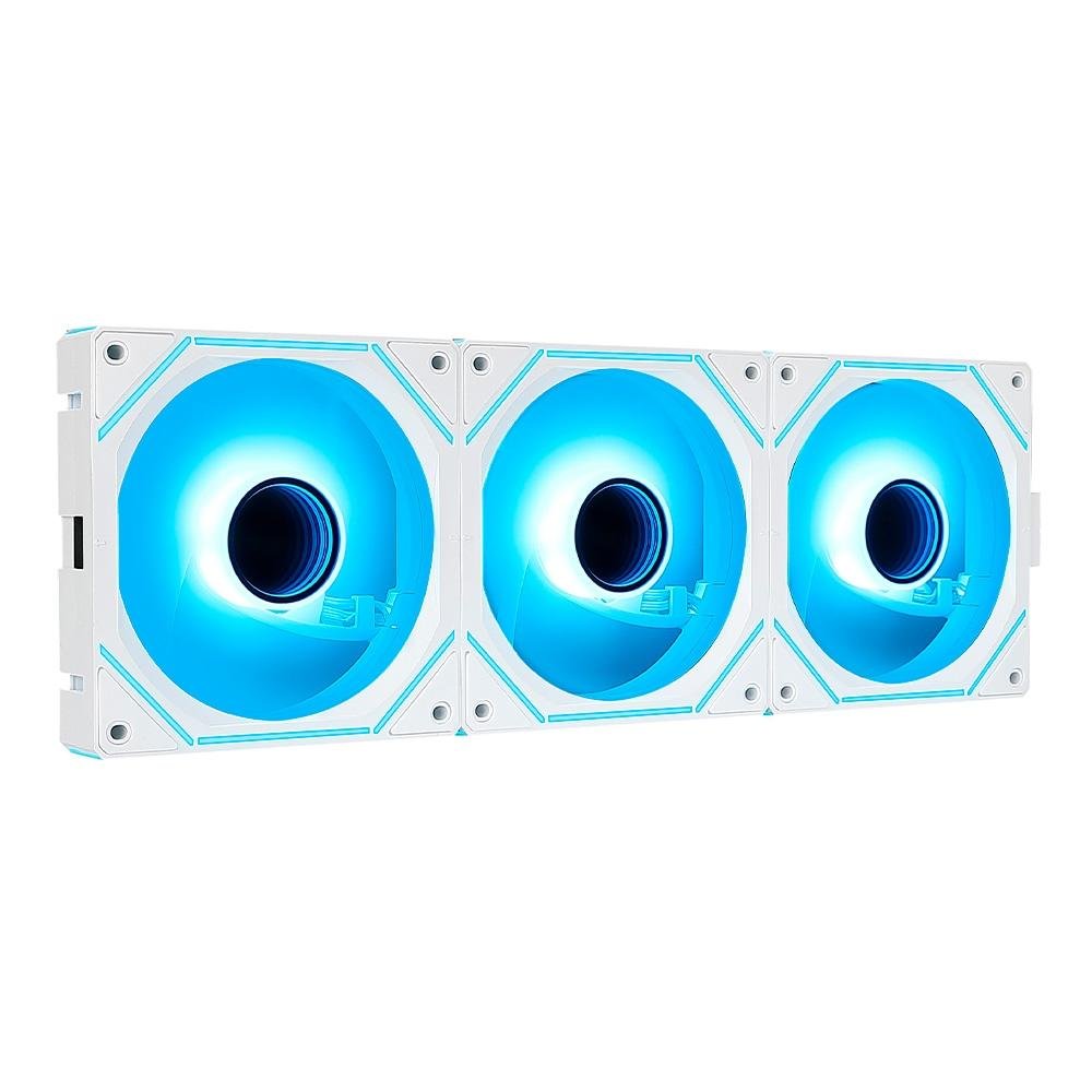 Kit Com 3 Ventoinhas Rise Mode Magneto Pro, 120mm, Led ARGB, Branco - RM-MAPRO-ARGB-W - view 2