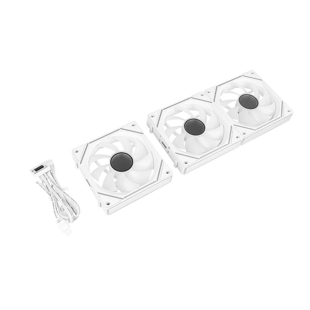 Kit Com 3 Ventoinhas Rise Mode Magneto Pro, 120mm, Led ARGB, Branco - RM-MAPRO-ARGB-W - view 8