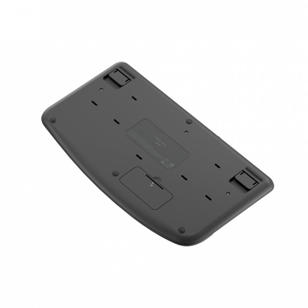 Imagem 4 de 13 do produto Teclado Sem Fio Logitech Wave Keys, Bluetooth, Layout US, Com Design Ondulado, Ergonômico, Grafite - 920-012281