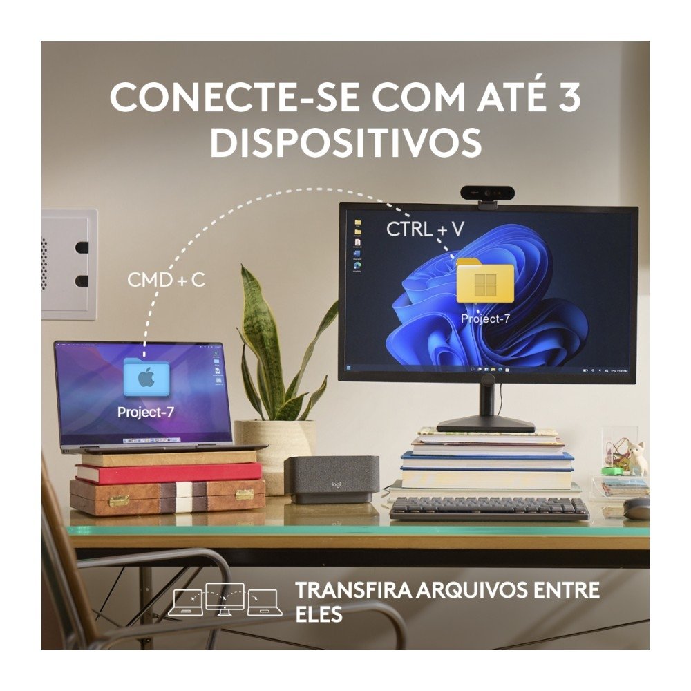 Mouse Sem Fio ( Balão.info) MX Anywhere 3S, Bluetooth, Clique Silencioso, Recarregável, Cinza Claro - 910-( Balão.info - foto 8