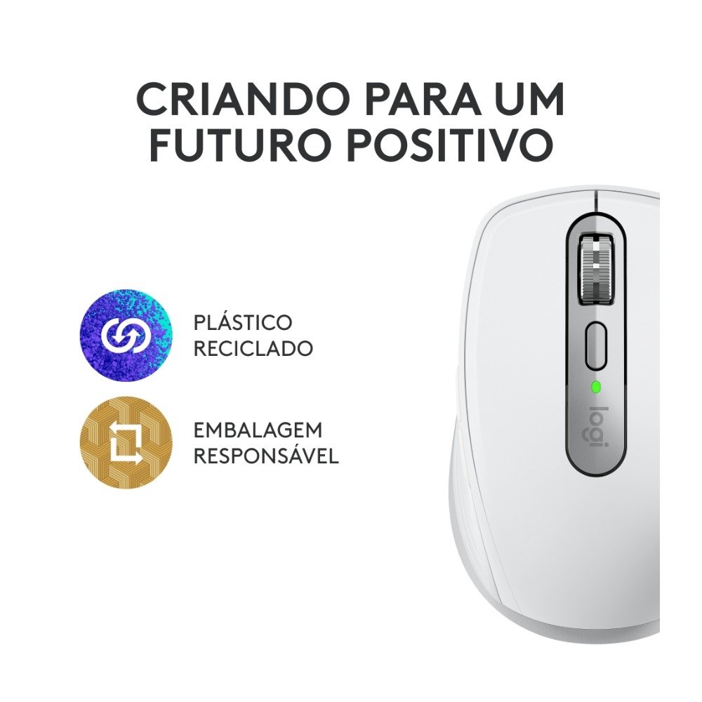 Mouse Sem Fio ( Balão.info) MX Anywhere 3S, Bluetooth, Clique Silencioso, Recarregável, Cinza Claro - 910-( Balão.info - foto 10