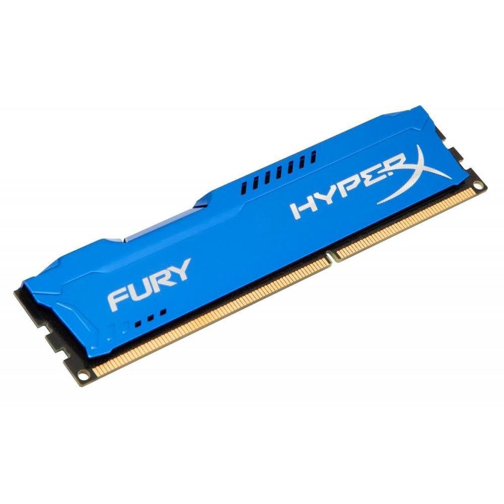 Memória HyperX Fury, 4GB, 1866MHz, DDR3, CL10, Azul - HX318C10F/4 Memória HyperX Fury, 4GB, 1866MHz, DDR3, CL10, Azul - HX318C10F/4